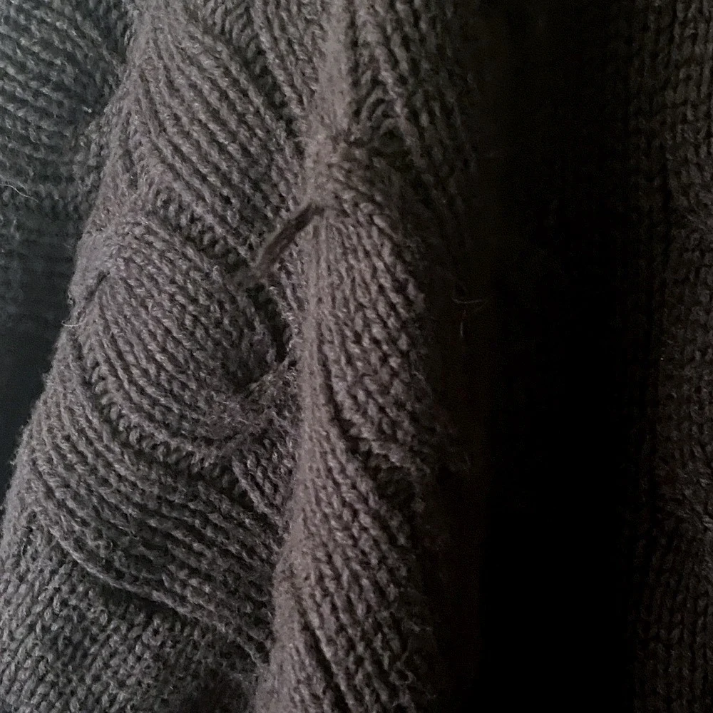 VTG‎ 90's Polo Ralph Lauren Black Cable Knit Cotton Crest Crew Neck Sweater XXL